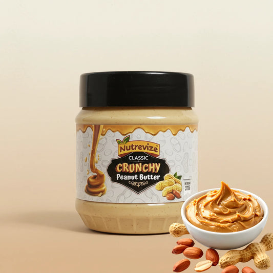Classic Crunchy Peanut Butter – 320g | No Sugar, No Oil, Pure Peanut