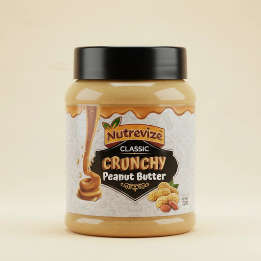 Classic Crunchy Peanut Butter – 520g | No Sugar, No Oil, Pure Peanut