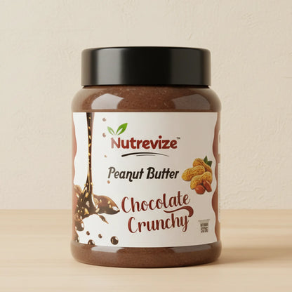 Chocolate Crunchy Peanut Butter – 520g | No oil ,no chemicals ,100% roasted peanuts