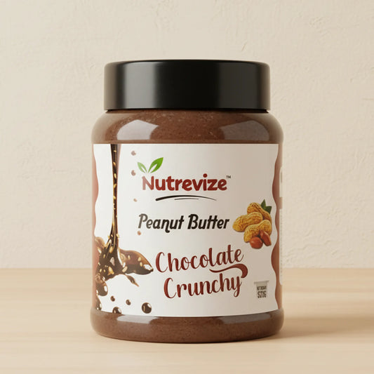 Chocolate Crunchy Peanut Butter – 520g | No oil ,no chemicals ,100% roasted peanuts