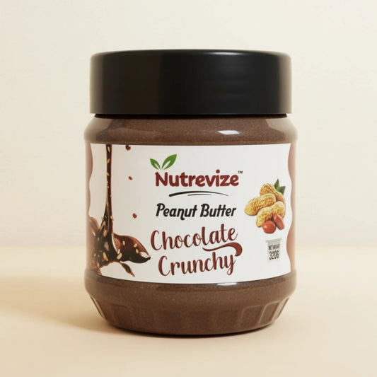 Chocolate Crunchy Peanut Butter – 320g | No oil ,no chemicals ,100% roasted peanuts