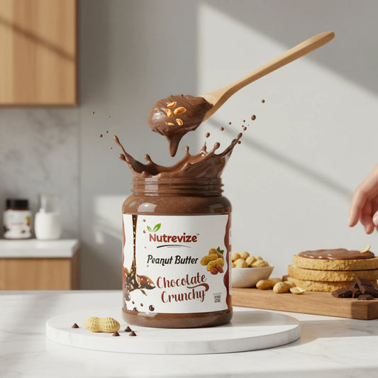 Chocolate Crunchy Peanut Butter – 520g | No oil ,no chemicals ,100% roasted peanuts